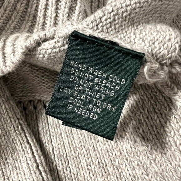 Lauren Ralph Lauren Double Breasted Shawl Collar Women’s Gray Cardigan Size L - Picture 8 of 8